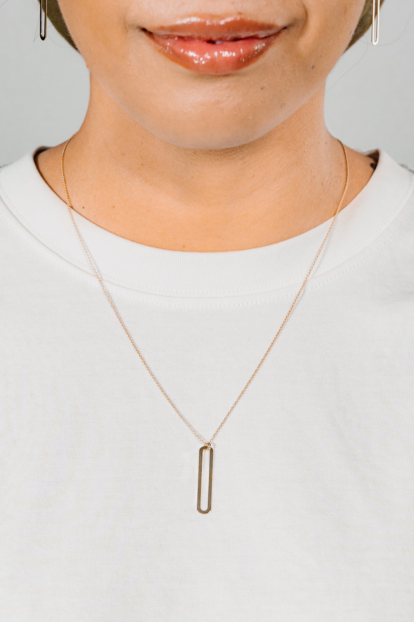 Rectangle Pendant Necklace