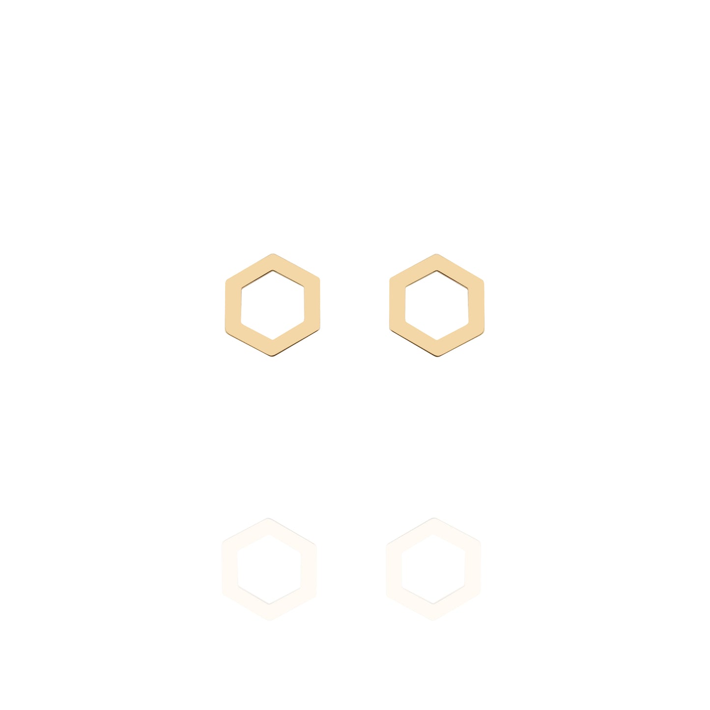 Hexagon Single Stud Earrings