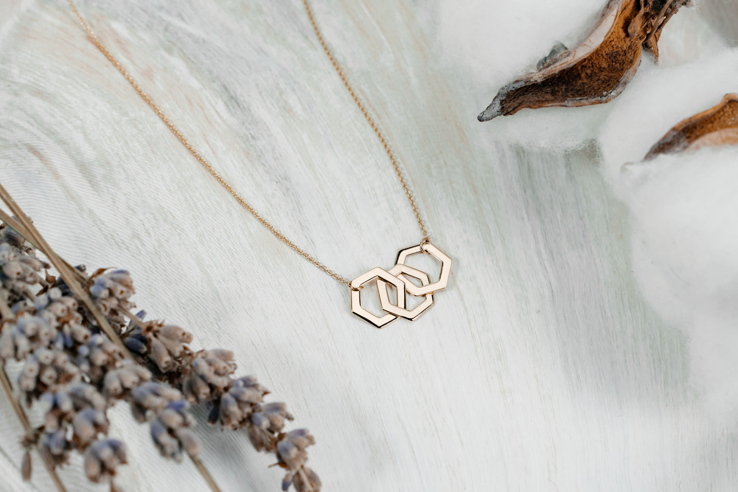 Hexagon Trio Necklace